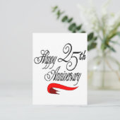 25e bruiloft Jubileum cadeaus Briefkaart (Staand voorkant)