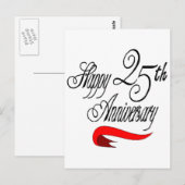 25e bruiloft Jubileum cadeaus Briefkaart (Voorkant / Achterkant)