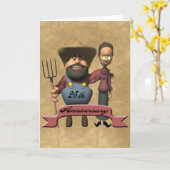 25e bruiloft Jubileum cadeaus Kaart (Gele Bloem)