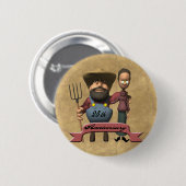 25e bruiloft Jubileum cadeaus Ronde Button 5,7 Cm (Voorkant /achterkant)