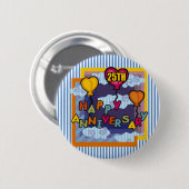 25e bruiloft Jubileum cadeaus Ronde Button 5,7 Cm (Voorkant /achterkant)