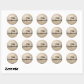 25e bruiloft Jubileum cadeaus Ronde Sticker (Vel)