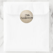 25e bruiloft Jubileum cadeaus Ronde Sticker (Tas)