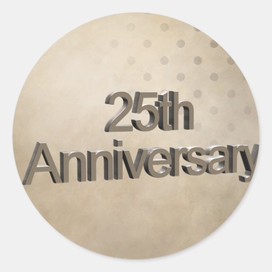 25e bruiloft Jubileum cadeaus Ronde Sticker (Voorkant)