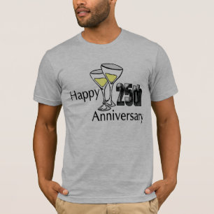 25e bruiloft Jubileum cadeaus T-shirt