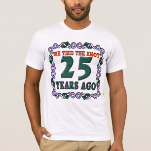 25e bruiloft Jubileum cadeaus T-shirt