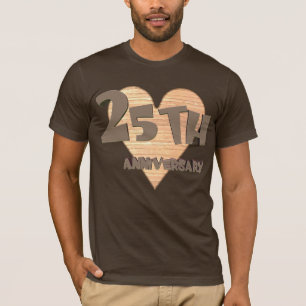 25e bruiloft Jubileum cadeaus T-shirt