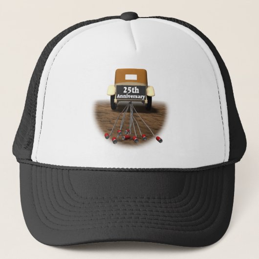 25e bruiloft Jubileum cadeaus Trucker Pet (Voorkant)