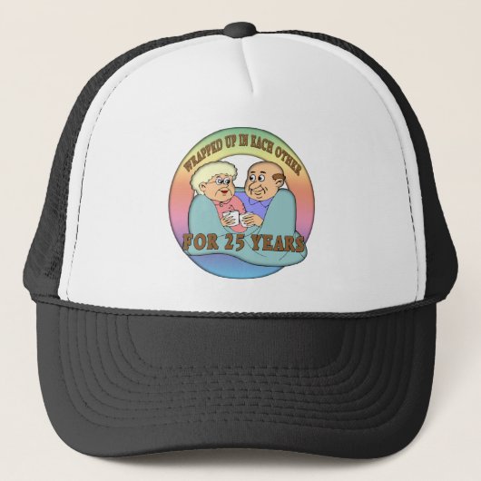 25e bruiloft Jubileum cadeaus Trucker Pet (Voorkant)