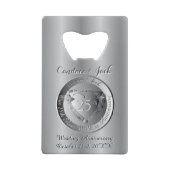 25e bruiloft Jubileum Creditkaart Flessenopener (Achterkant)