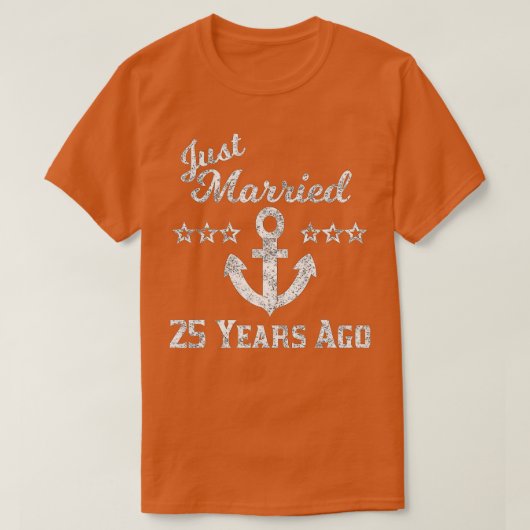 25e bruiloft Jubileum cruise Gehuwd 25 jaar T-shirt (Design voorkant)