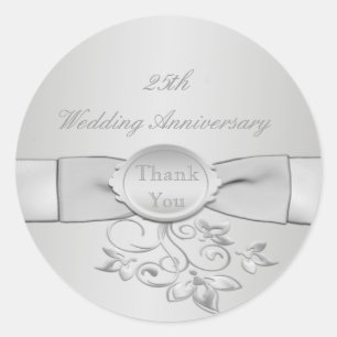 25e bruiloft Jubileum dank u Sticker