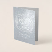 25e bruiloft Jubileum Folie Kaart (Voorkant)