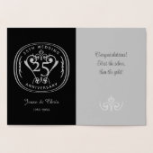 25e bruiloft Jubileum Folie Kaart (Binnen)