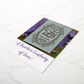 25e bruiloft Jubileum Folie Uitnodiging (Gedraaid)