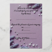 25e bruiloft Jubileum Folie Uitnodiging (Achterkant)