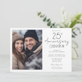 25e bruiloft Jubileum foto Kaart (Staand voorkant)