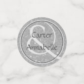 25e bruiloft Jubileum Fototafel Confetti (Kleine voorkant)