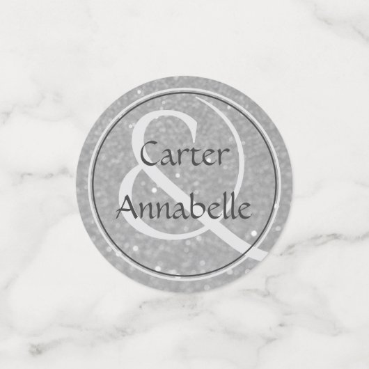 25e bruiloft Jubileum Fototafel Confetti (Kleine voorkant)