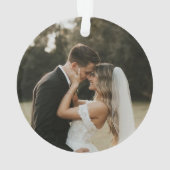 25e bruiloft Jubileum Gouden paar Foto Ornament (achterkant)