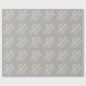 25e bruiloft Jubileum - grijze achtergrond Cadeaupapier (Vlak)