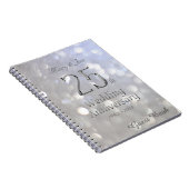 25e bruiloft Jubileum Guest Book Silver Grey Notitieboek (Rechterzijde)