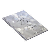 25e bruiloft Jubileum Guest Book Silver Grey Notitieboek (Rechterzijde)