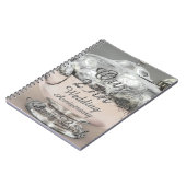 25e bruiloft Jubileum Guest Book Silver Teapot Notitieboek (Linkerzijde)