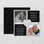25e bruiloft Jubileum Hartelijk fotonodiging Kaart (Voorkant / Achterkant)