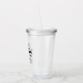 25e bruiloft Jubileum I - Silver Funny Couple Acryl Drinkbeker (Links)