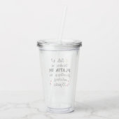 25e bruiloft Jubileum I - Silver Funny Couple Acryl Drinkbeker (Achterkant)
