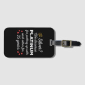 25e bruiloft Jubileum I - Silver Funny Couple Bagagelabel (Voorkant (horizontaal))