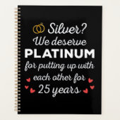 25e bruiloft Jubileum I - Silver Funny Couple Planner (Voorkant)