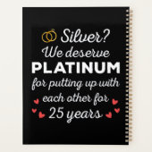 25e bruiloft Jubileum I - Silver Funny Couple Planner (Achterkant)