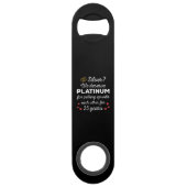25e bruiloft Jubileum I - Silver Funny Couple Speed Flessenopener (Achterkant)