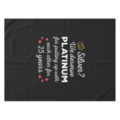 25e bruiloft Jubileum I - Silver Funny Couple Tafelkleed (Voorkant (Horizontaal))