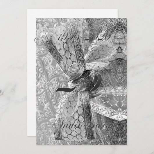 25e bruiloft Jubileum Jubilee 2020 Chic Silver Save The Date (Voorkant / Achterkant)