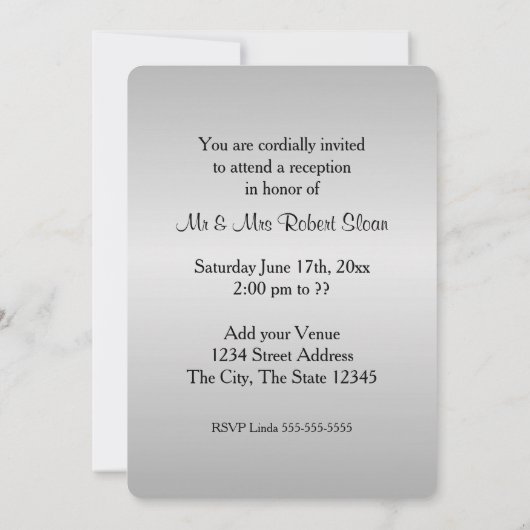 25e bruiloft Jubileum Kaart (Achterkant)