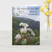 25e bruiloft Jubileum Kaart (Gele Bloem)