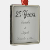 25e bruiloft Jubileum keepomwille Ornament (Rechts)