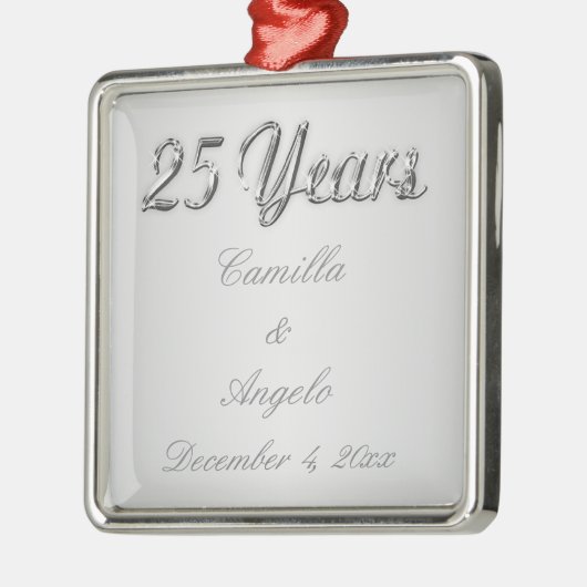 25e bruiloft Jubileum keepomwille Ornament (Links)