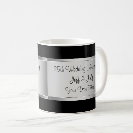 25e bruiloft Jubileum Koffiemok (Voorkant rechts)