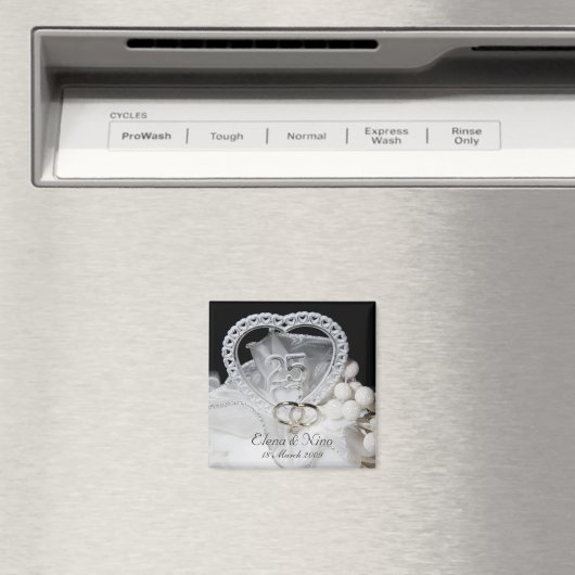 25e bruiloft Jubileum magneet (Insitu (Vaatwasser))