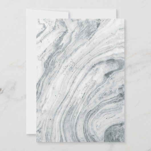 25e bruiloft Jubileum Marble Grey Kaart (Achterkant)