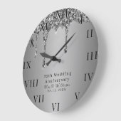 25e bruiloft Jubileum Modern Elegant Vijftigste Grote Klok (Hoek)