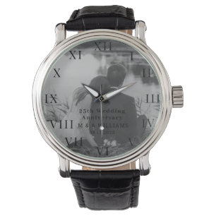 25e bruiloft Jubileum Moderne foto Vijftigste Horloge