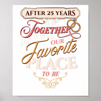 25e bruiloft Jubileum na 25 jaar samen Poster
