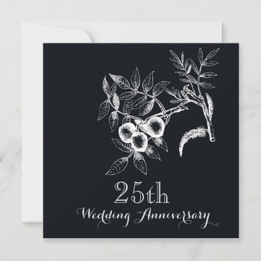 25e bruiloft Jubileum Partij Kaart (Voorkant)