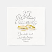 25e bruiloft Jubileum Partij Servet (Voorkant)