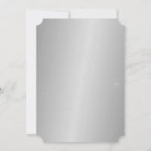 25e bruiloft Jubileum partij Silver Invite Kaart (Achterkant)